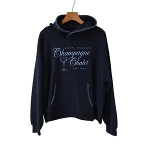 Aspen Colorado Hooded Sweatshirt Champagne Chalet Soft Mighty Fine Medium NWT